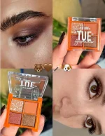 نمونه آرایش با پالت سایه ۴ رنگ S.F.R Color
