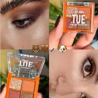 نمونه آرایش با پالت سایه ۴ رنگ S.F.R Color