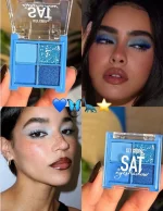 نمونه آرایش با پالت سایه ۴ رنگ S.F.R Color