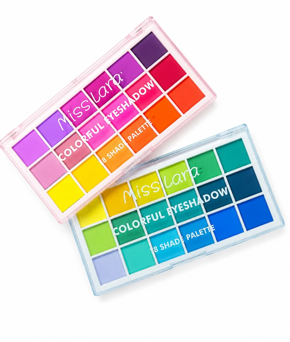 پالت سایه میس لارا - 18 رنگ/شماره — 1 پالت سایه میس لارا ۱۸ رنگ Colorful Eyeshadow