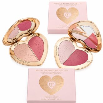 پالت رژگونه و هایلایتر قلبی Charlotte Tilbury با آینه