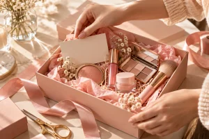 آماده کردن باکس هدیه آرایشی روز دختر