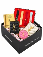 باکس هدیه YSL با رژ لب سایه هایلایتر و رژگونه